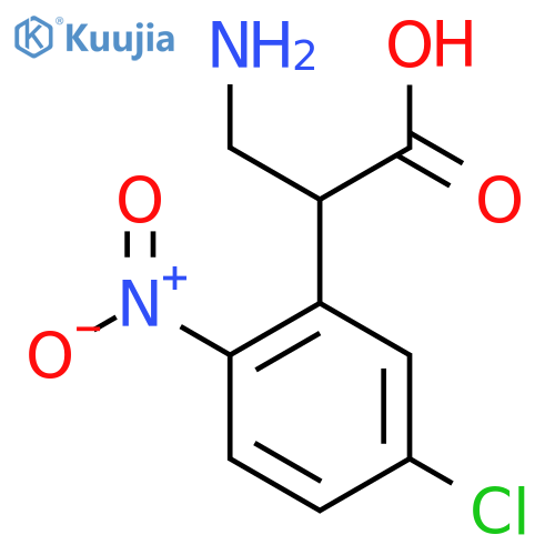 3-amino-2-(5-chloro-2-nitrophenyl)propanoic acid structure