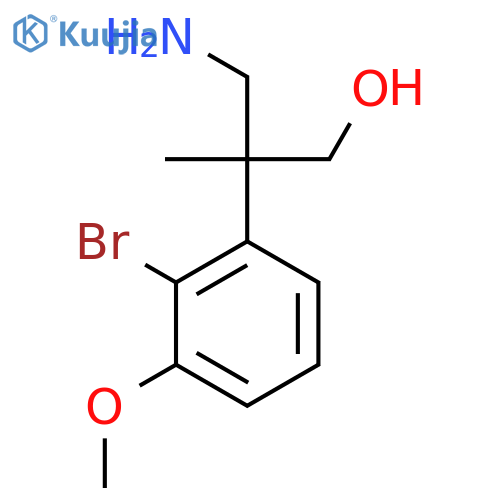 3-amino-2-(2-bromo-3-methoxyphenyl)-2-methylpropan-1-ol structure