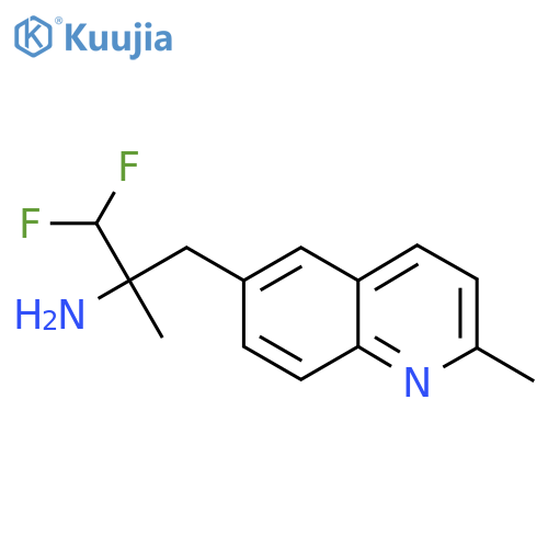 1,1-difluoro-2-methyl-3-(2-methylquinolin-6-yl)propan-2-amine structure