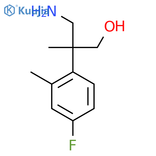 3-Amino-2-(4-fluoro-2-methylphenyl)-2-methylpropan-1-ol structure