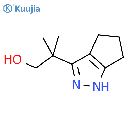 2-{1H,4H,5H,6H-cyclopentacpyrazol-3-yl}-2-methylpropan-1-ol structure