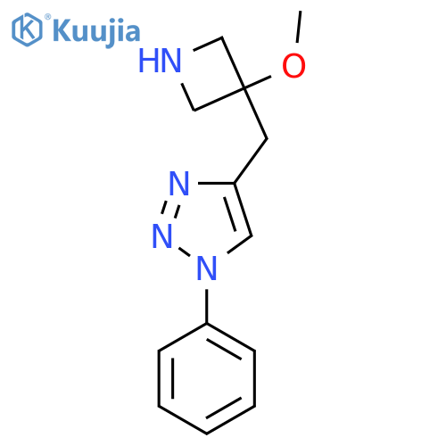 4-(3-methoxyazetidin-3-yl)methyl-1-phenyl-1H-1,2,3-triazole structure