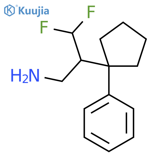 3,3-difluoro-2-(1-phenylcyclopentyl)propan-1-amine structure