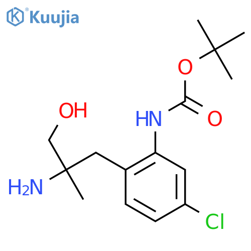 tert-butyl N-2-(2-amino-3-hydroxy-2-methylpropyl)-5-chlorophenylcarbamate structure