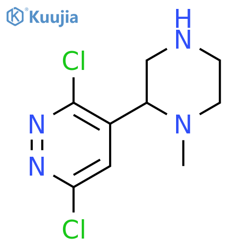 3,6-dichloro-4-(1-methylpiperazin-2-yl)pyridazine structure