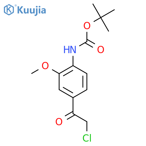 tert-butyl N-4-(2-chloroacetyl)-2-methoxyphenylcarbamate structure