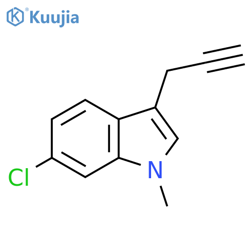 6-chloro-1-methyl-3-(prop-2-yn-1-yl)-1H-indole structure