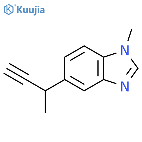 5-(but-3-yn-2-yl)-1-methyl-1H-1,3-benzodiazole structure