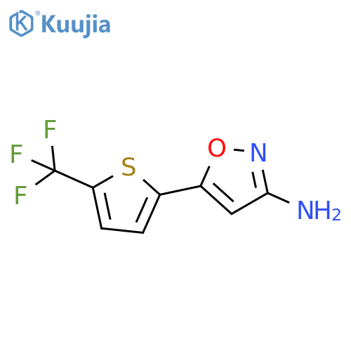 5-5-(trifluoromethyl)thiophen-2-yl-1,2-oxazol-3-amine structure