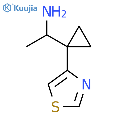 1-1-(1,3-thiazol-4-yl)cyclopropylethan-1-amine structure