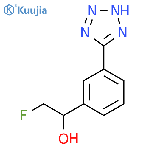 2-fluoro-1-3-(1H-1,2,3,4-tetrazol-5-yl)phenylethan-1-ol structure