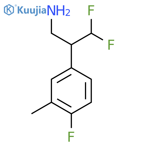 3,3-difluoro-2-(4-fluoro-3-methylphenyl)propan-1-amine structure