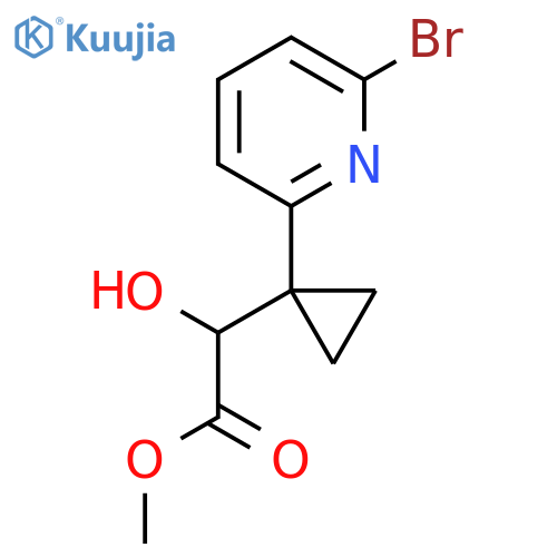 methyl 2-1-(6-bromopyridin-2-yl)cyclopropyl-2-hydroxyacetate structure