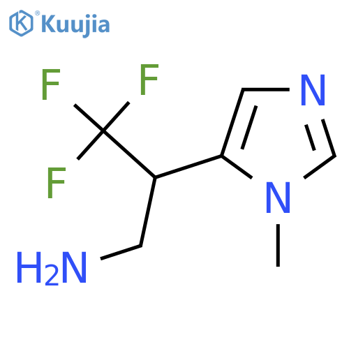 3,3,3-trifluoro-2-(1-methyl-1H-imidazol-5-yl)propan-1-amine structure