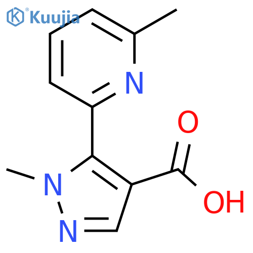 1-methyl-5-(6-methylpyridin-2-yl)-1H-pyrazole-4-carboxylic acid structure
