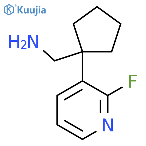 1-(2-fluoropyridin-3-yl)cyclopentylmethanamine structure