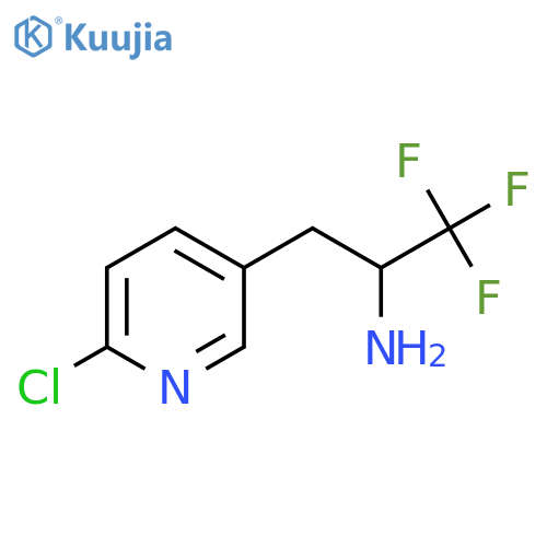 3-(6-chloropyridin-3-yl)-1,1,1-trifluoropropan-2-amine structure