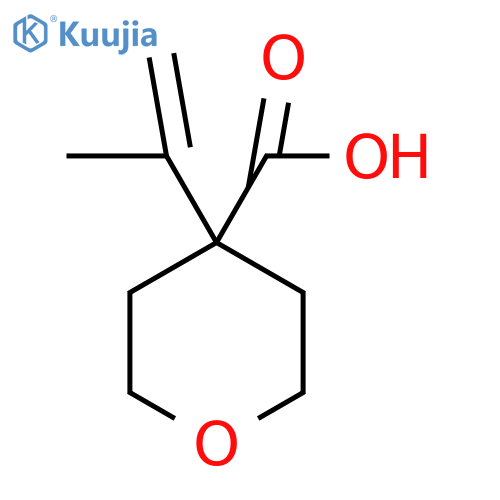 4-(prop-1-en-2-yl)oxane-4-carboxylic acid structure