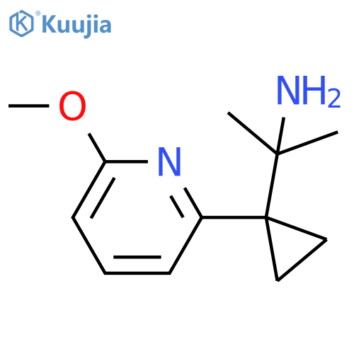 2-1-(6-methoxypyridin-2-yl)cyclopropylpropan-2-amine structure
