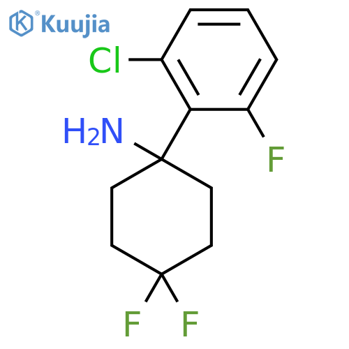 1-(2-chloro-6-fluorophenyl)-4,4-difluorocyclohexan-1-amine structure