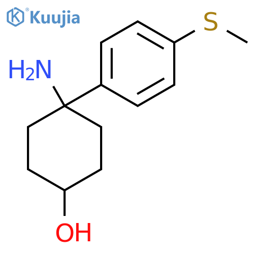 4-amino-4-4-(methylsulfanyl)phenylcyclohexan-1-ol structure