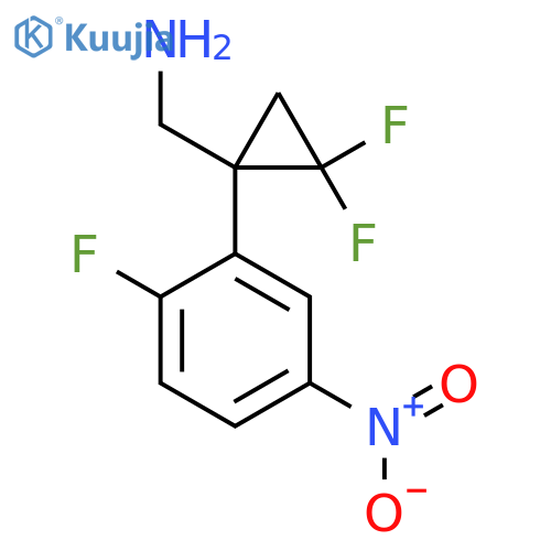 2,2-difluoro-1-(2-fluoro-5-nitrophenyl)cyclopropylmethanamine structure