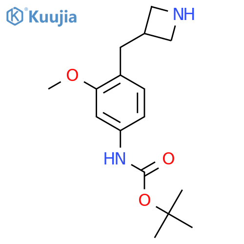 tert-butyl N-{4-(azetidin-3-yl)methyl-3-methoxyphenyl}carbamate structure