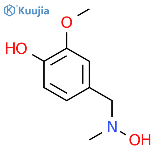 4-{hydroxy(methyl)aminomethyl}-2-methoxyphenol structure