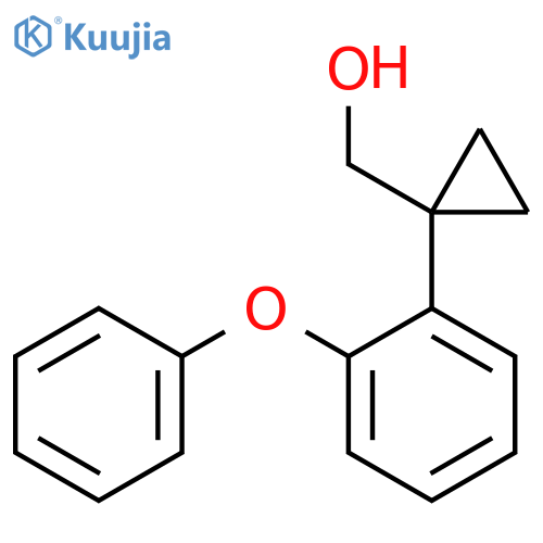 1-(2-phenoxyphenyl)cyclopropylmethanol structure