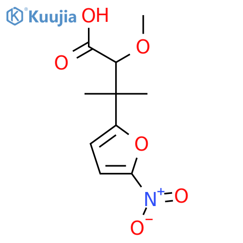 2-Methoxy-3-methyl-3-(5-nitrofuran-2-yl)butanoic acid structure