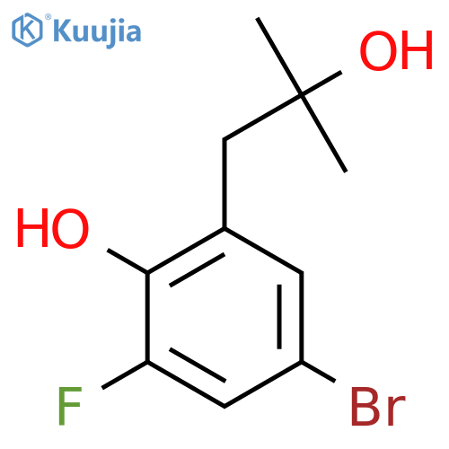 4-bromo-2-fluoro-6-(2-hydroxy-2-methylpropyl)phenol structure