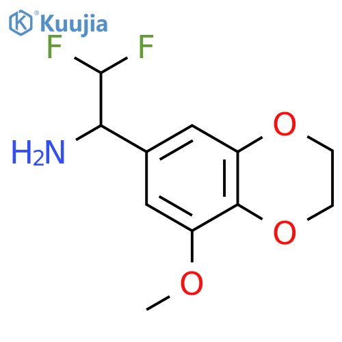 2,2-difluoro-1-(8-methoxy-2,3-dihydro-1,4-benzodioxin-6-yl)ethan-1-amine structure