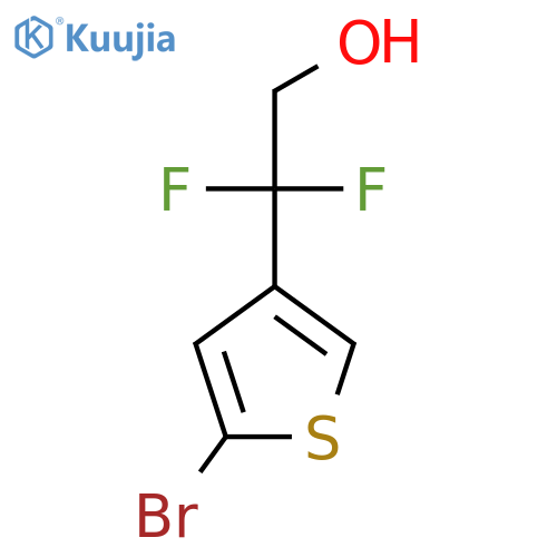 2-(5-bromothiophen-3-yl)-2,2-difluoroethan-1-ol structure