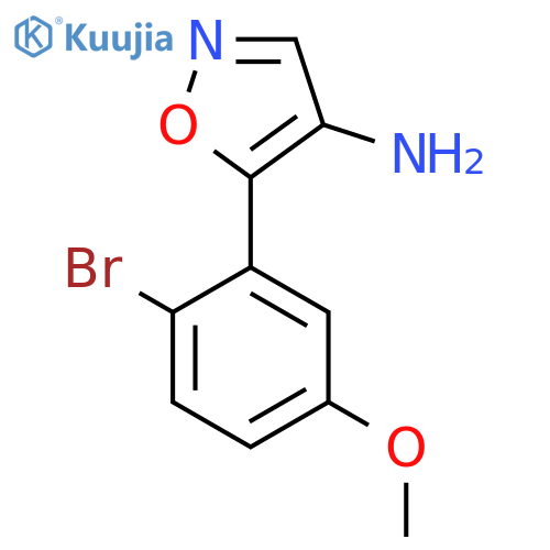 5-(2-bromo-5-methoxyphenyl)-1,2-oxazol-4-amine structure