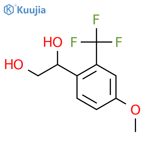 1-4-methoxy-2-(trifluoromethyl)phenylethane-1,2-diol structure