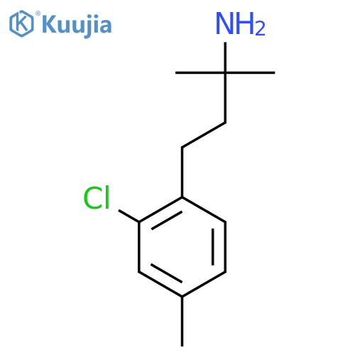 4-(2-chloro-4-methylphenyl)-2-methylbutan-2-amine structure