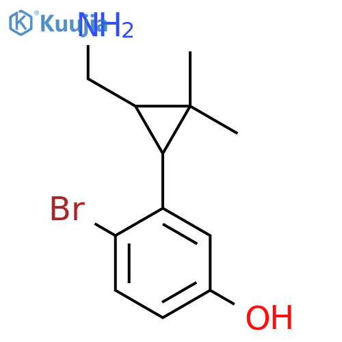 3-[3-(Aminomethyl)-2,2-dimethylcyclopropyl]-4-bromophenol structure