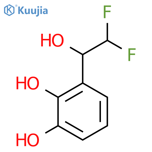 3-(2,2-difluoro-1-hydroxyethyl)benzene-1,2-diol structure