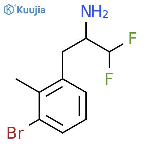 3-(3-bromo-2-methylphenyl)-1,1-difluoropropan-2-amine structure