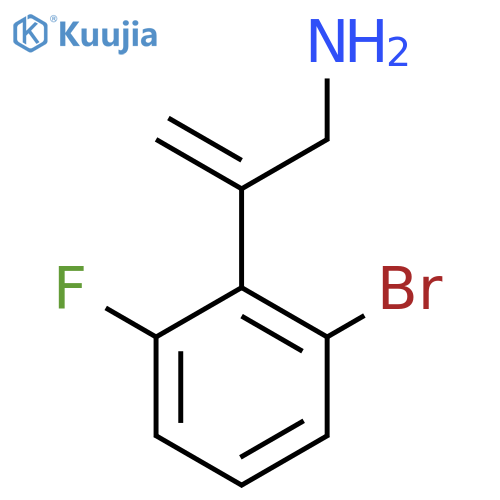 2-(2-Bromo-6-fluorophenyl)prop-2-en-1-amine structure