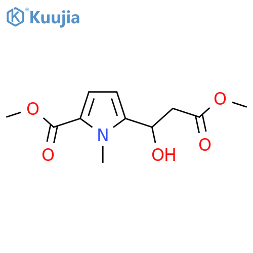 methyl 5-(1-hydroxy-3-methoxy-3-oxopropyl)-1-methyl-1H-pyrrole-2-carboxylate structure
