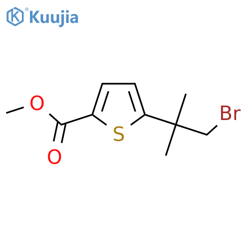 methyl 5-(1-bromo-2-methylpropan-2-yl)thiophene-2-carboxylate structure