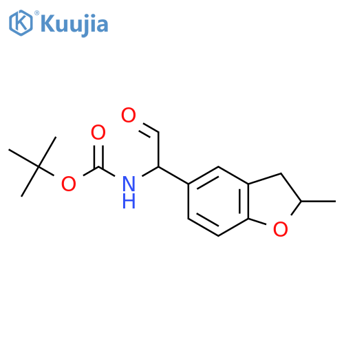 tert-butyl N-1-(2-methyl-2,3-dihydro-1-benzofuran-5-yl)-2-oxoethylcarbamate structure
