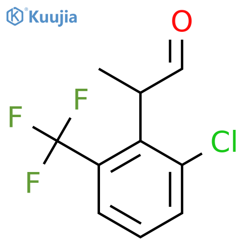 2-2-chloro-6-(trifluoromethyl)phenylpropanal structure