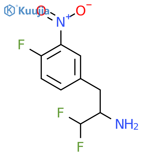 1,1-difluoro-3-(4-fluoro-3-nitrophenyl)propan-2-amine structure