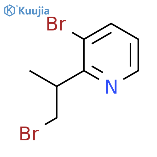 3-bromo-2-(1-bromopropan-2-yl)pyridine structure