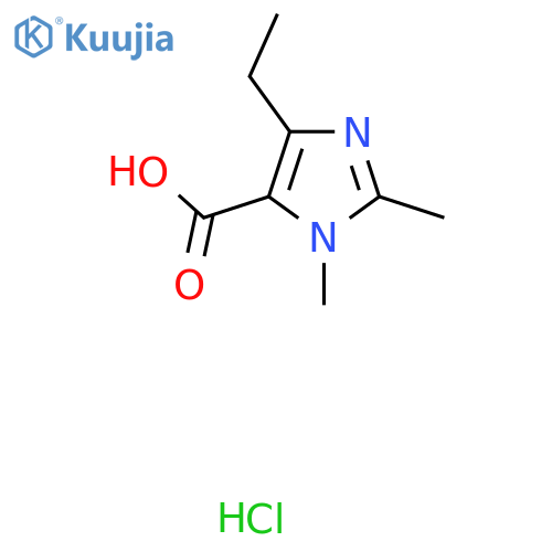 4-ethyl-1,2-dimethyl-1H-imidazole-5-carboxylic acid hydrochloride structure
