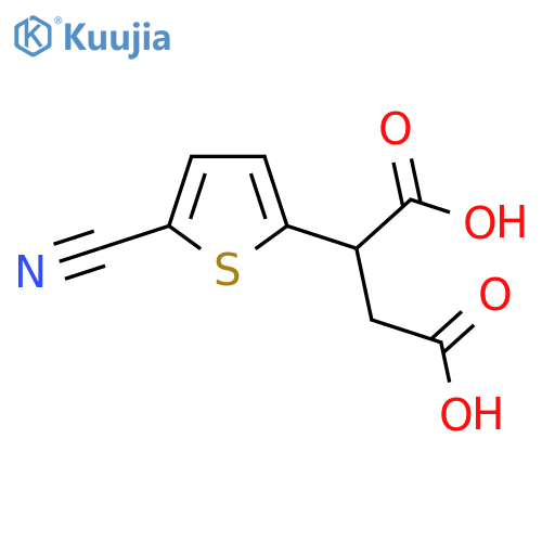 2-(5-cyanothiophen-2-yl)butanedioic acid structure