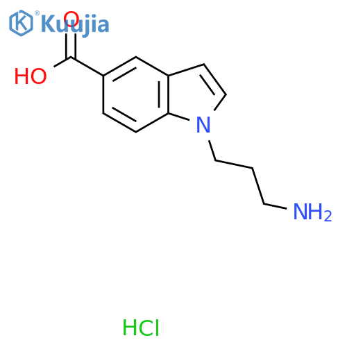1-(3-aminopropyl)-1H-indole-5-carboxylic acid hydrochloride structure