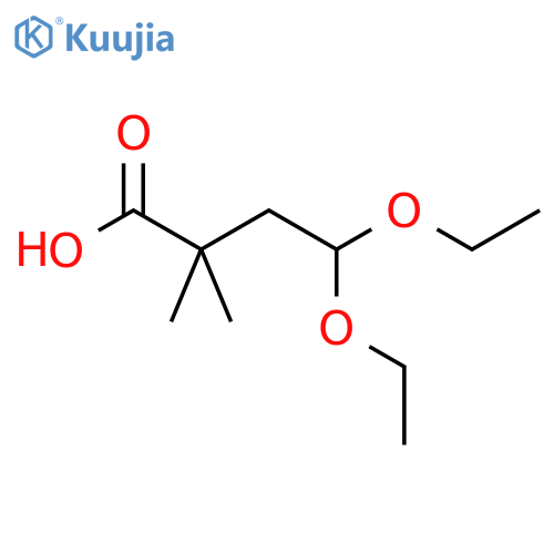 4,4-diethoxy-2,2-dimethylbutanoic acid structure